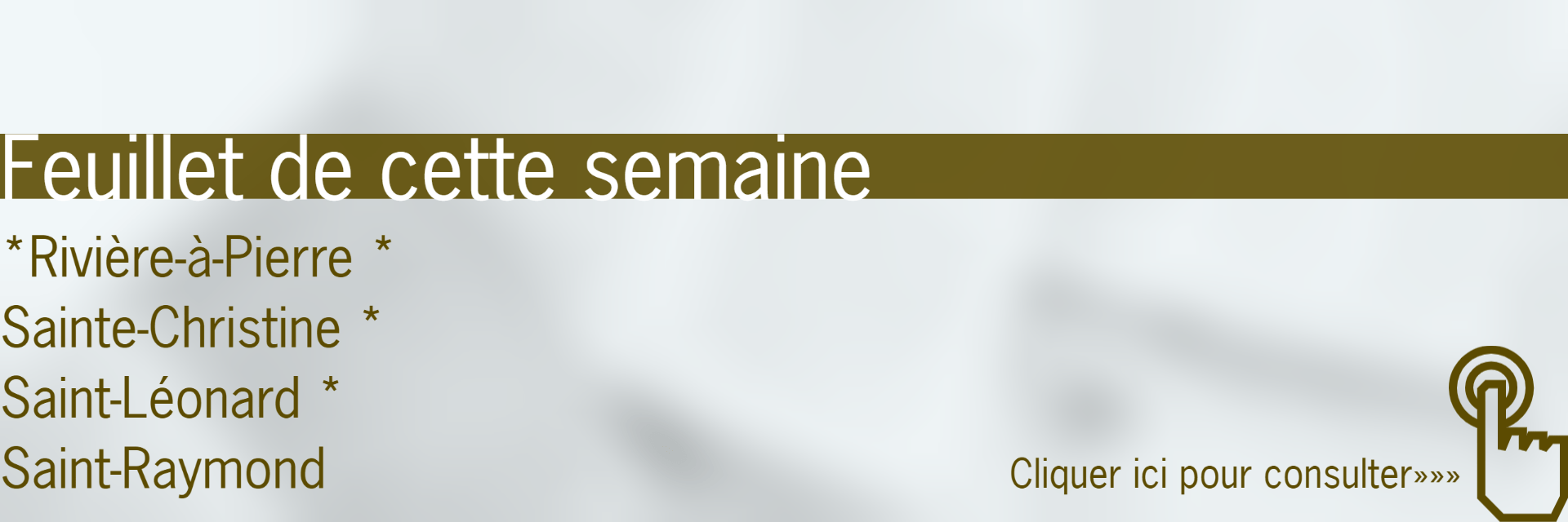 Le feuillet paroissial